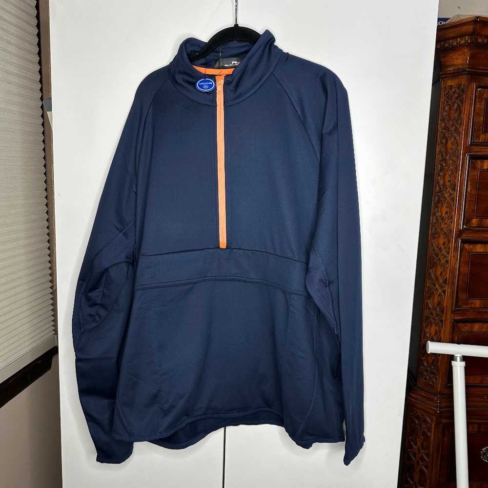 RLX Ralph Lauren Navy and Orange Sweatshirt
